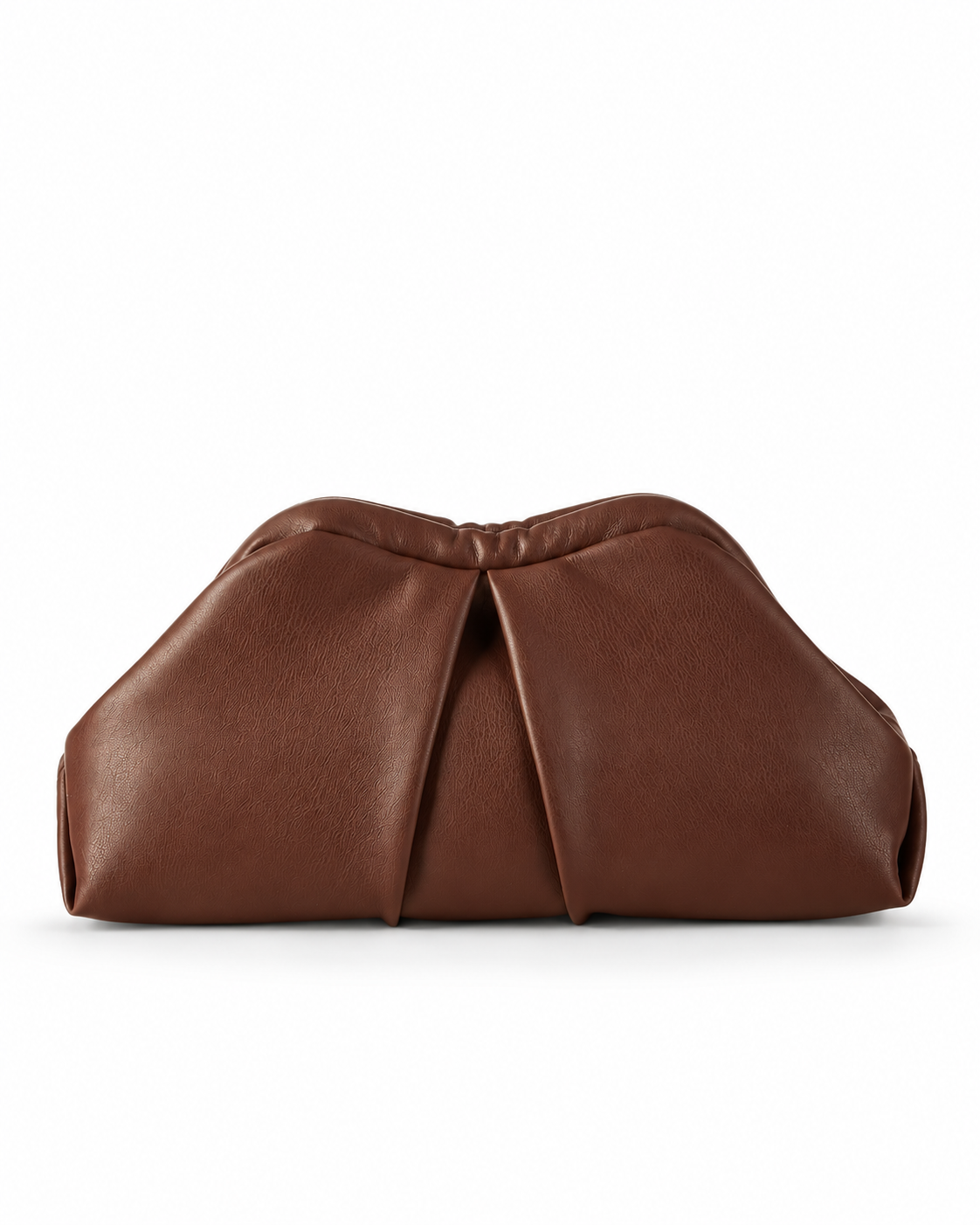 Ruched Chain Clutch