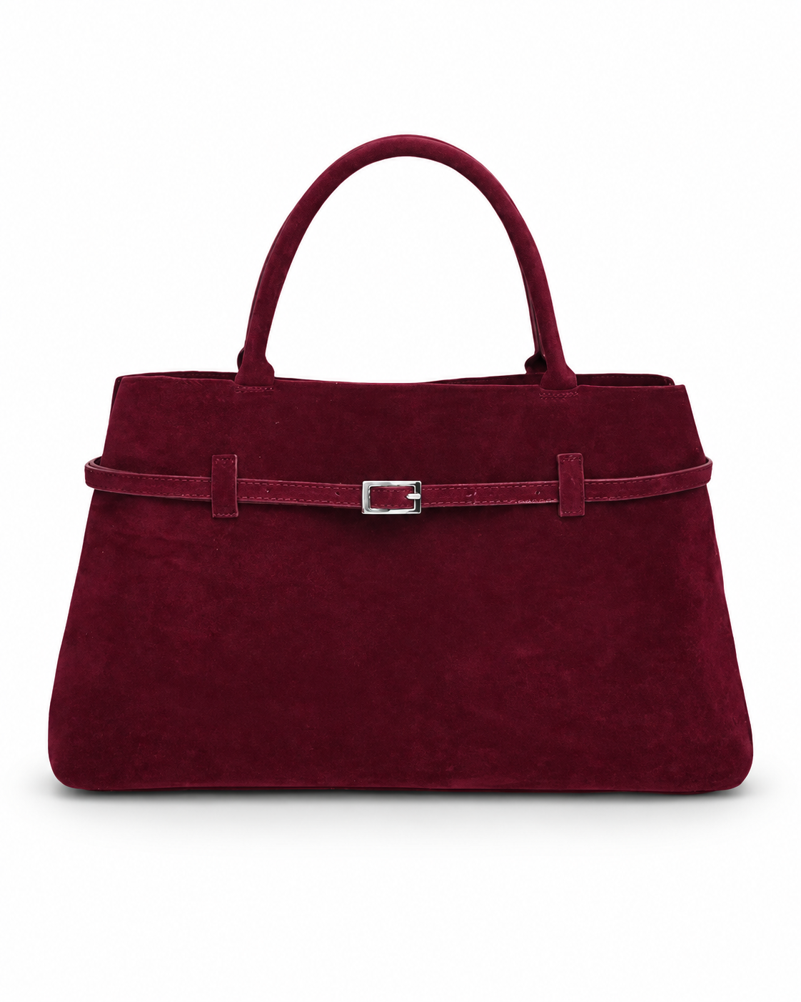 Belted Suede-Effect Tote Bag