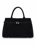 Belted Suede-Effect Tote Bag