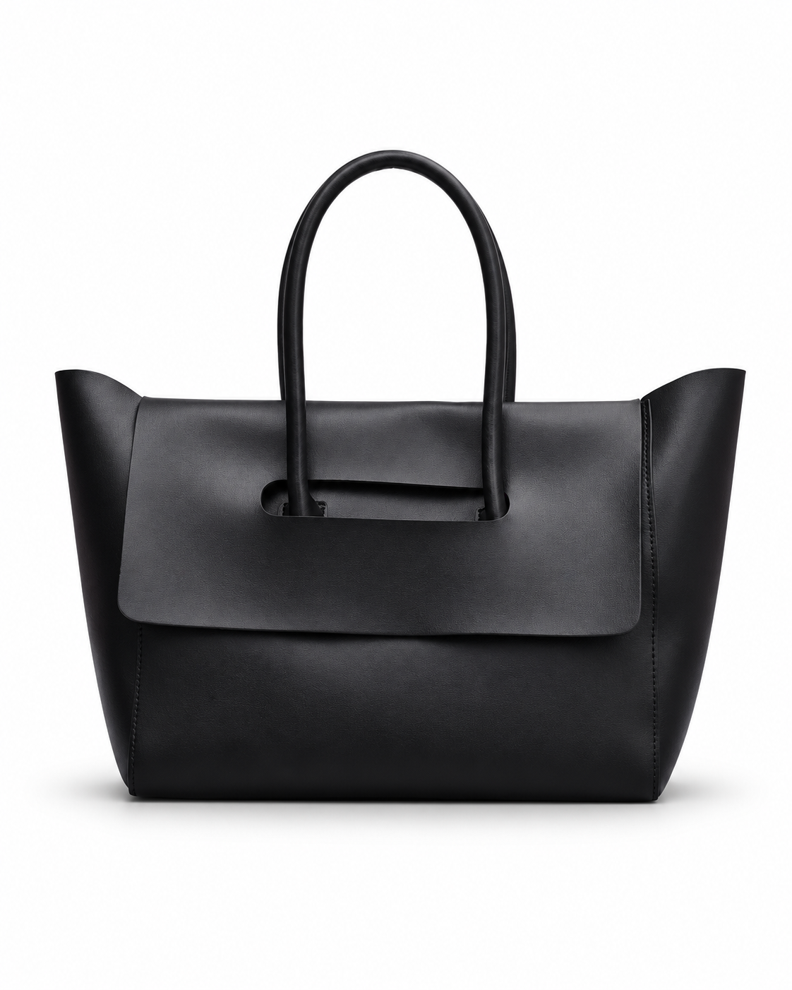 Flared Flap Shoulder Tote