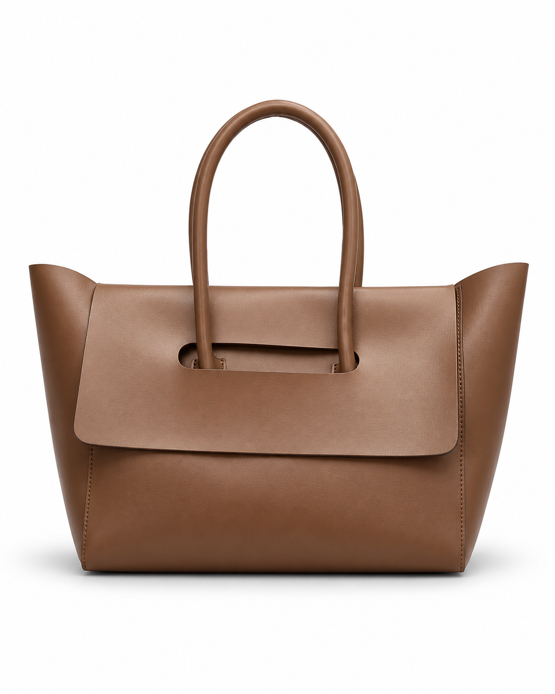 Flared Flap Shoulder Tote