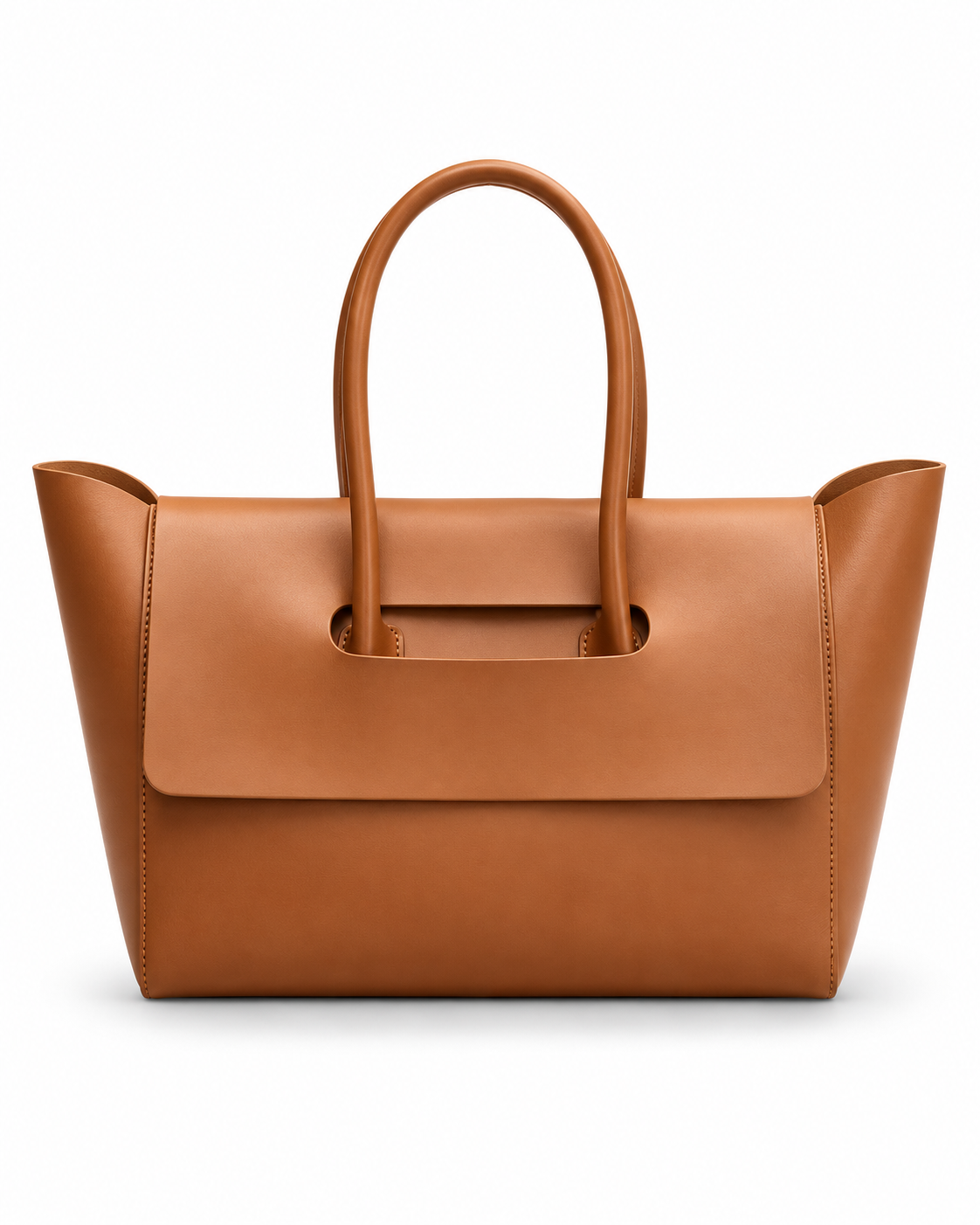 Flared Flap Shoulder Tote