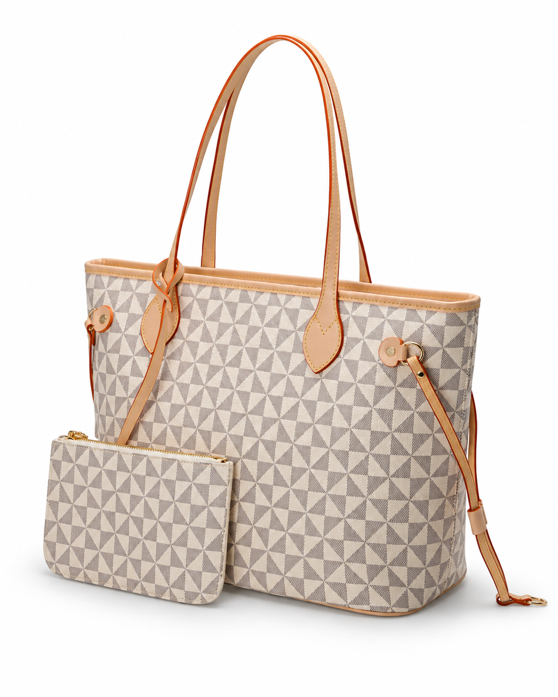 Tessellate Motif Shoulder Tote