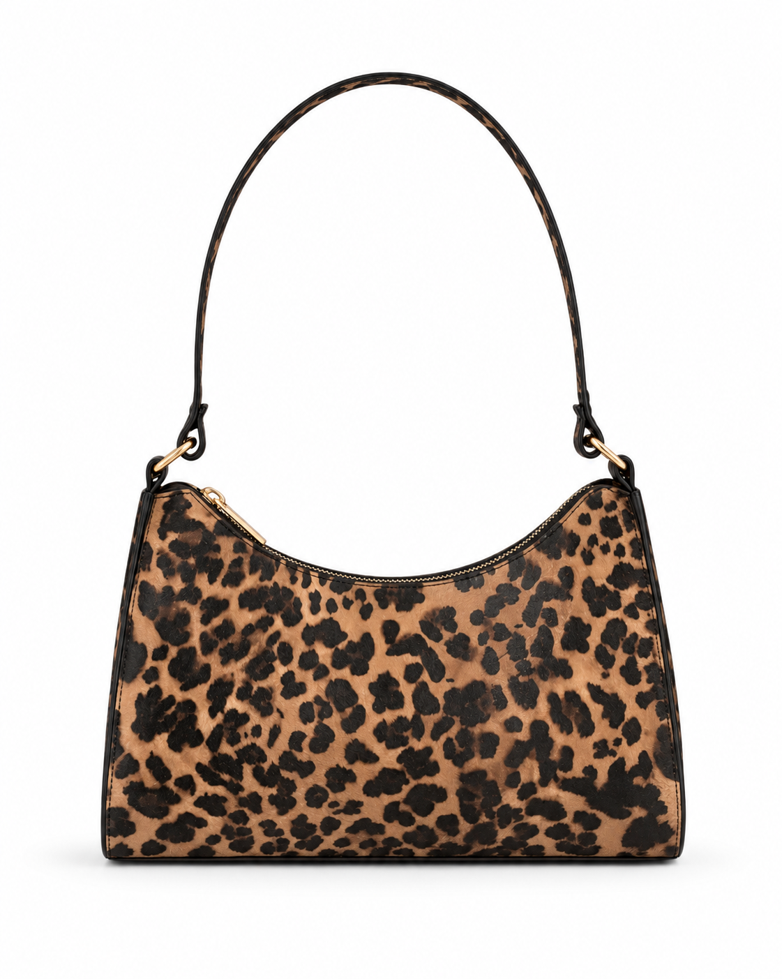 Embossed Texture Baguette Shoulder Bag