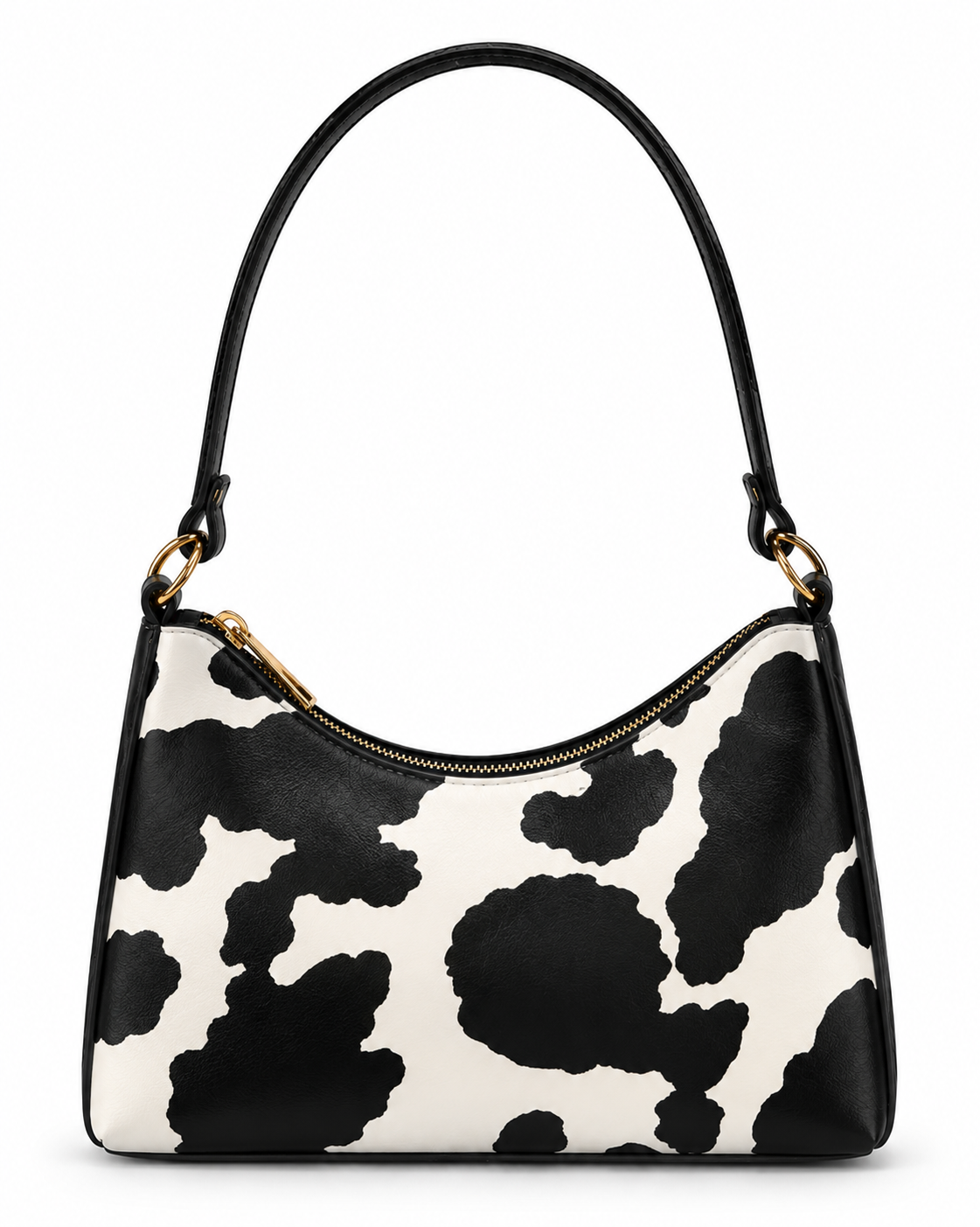 Embossed Texture Baguette Shoulder Bag