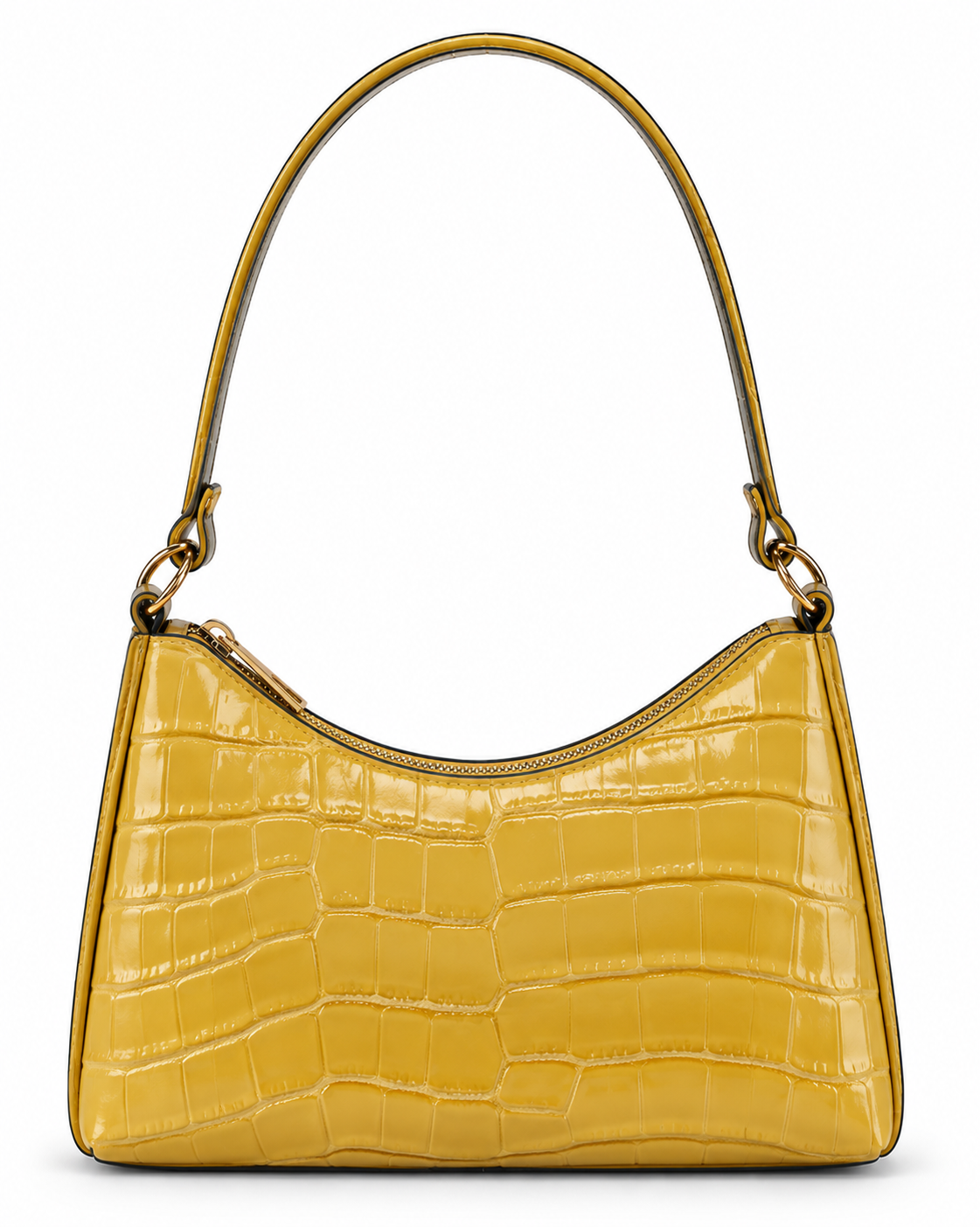 Embossed Texture Baguette Shoulder Bag