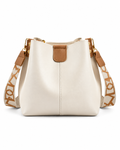 Structured Patterned Strap Bucket Bag