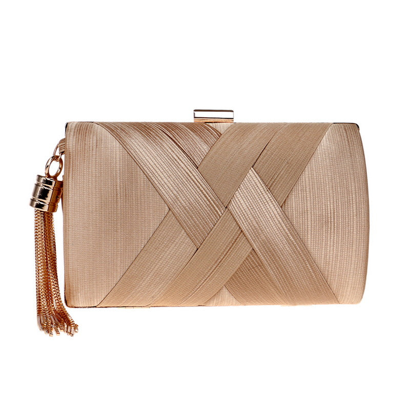 Woven-Texture Hard-Shell Evening Clutch, product image 9