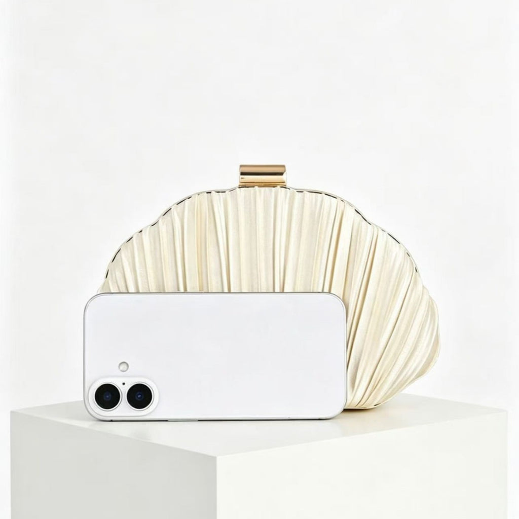 Pleated Shell Crossbody Clutch, product image 4