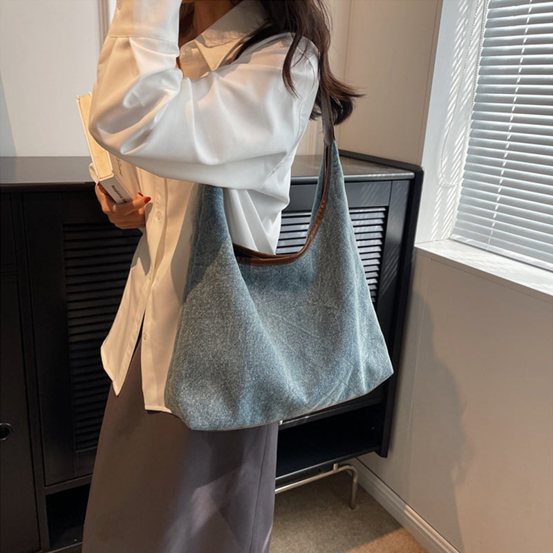 Classic Denim Canvas Shoulder Bag, product image 9