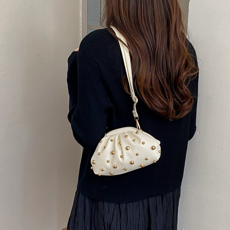 Pleated Dome-Stud Mini Crossbody Bag, product image 4