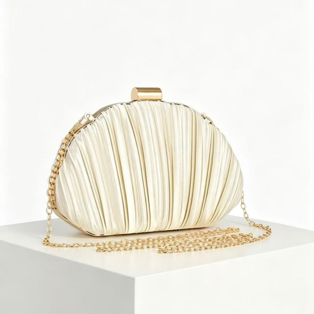 Pleated Shell Crossbody Clutch, product image 3