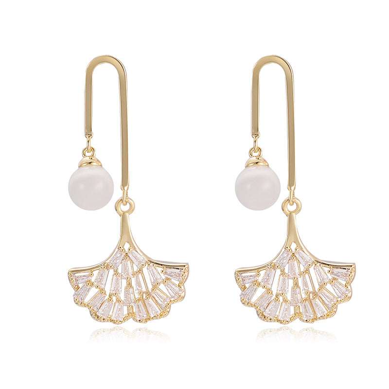 Ginkgo Crystal Drop Earrings, product image 2
