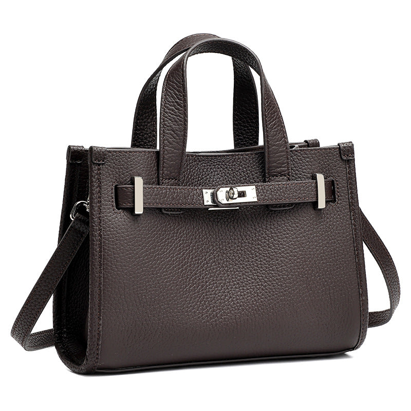 Structured Belted Leather Mini Tote, product image 9