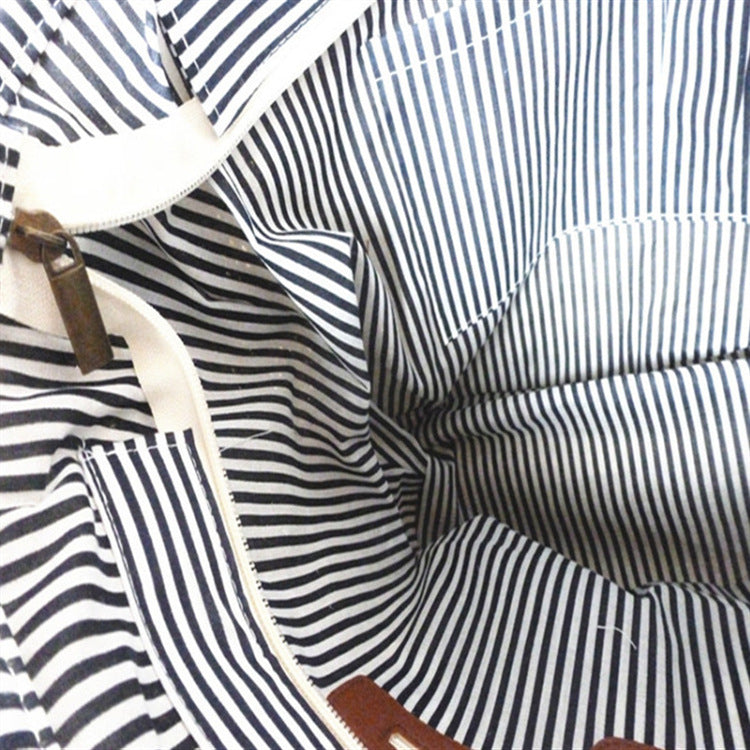 Seaside Striped Woven Tote, product image 8