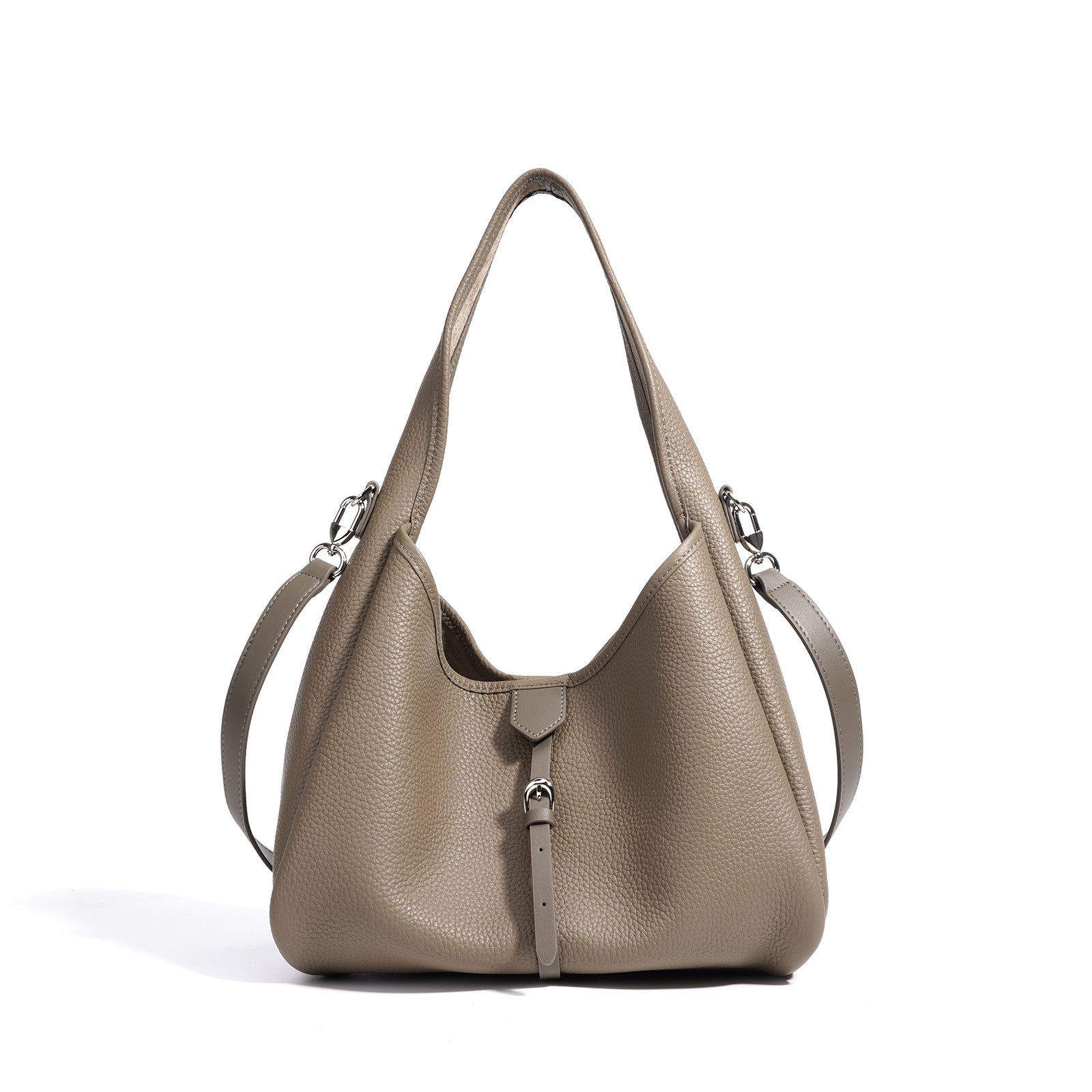 Grained Leather Convertible Bucket Bag, product image 8