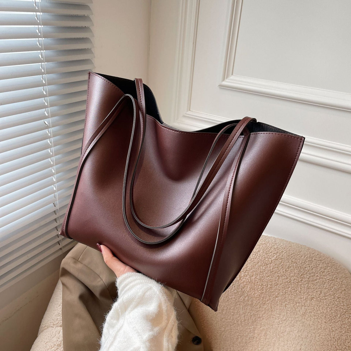 Vertical Square Slouchy Tote, product image 2