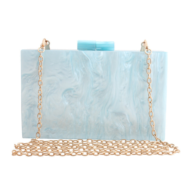 Marble-Effect Acrylic Box Clutch, product image 3