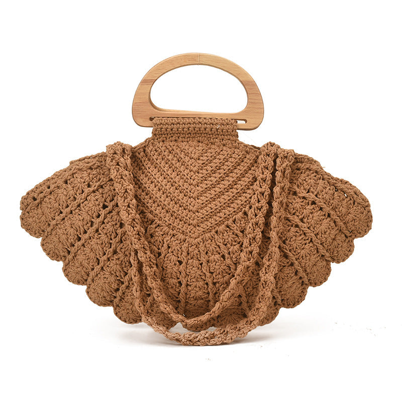 Shell-Inspired Woven Top-Handle Bag, product image 2