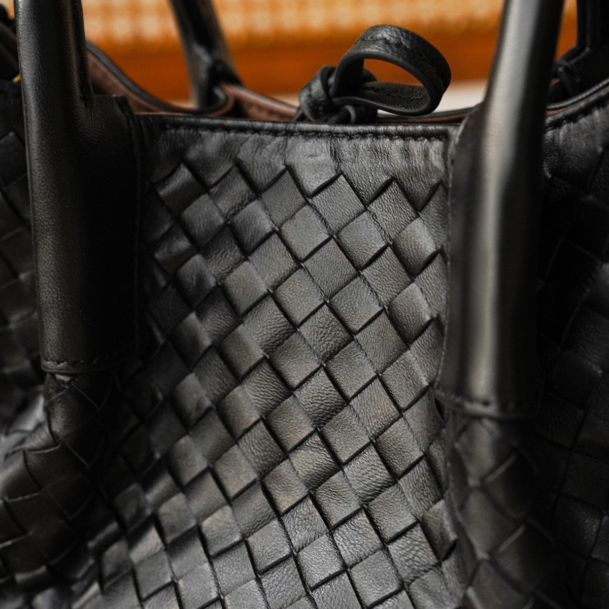 Woven Leather Top-Handle Shoulder Bag, product image 4